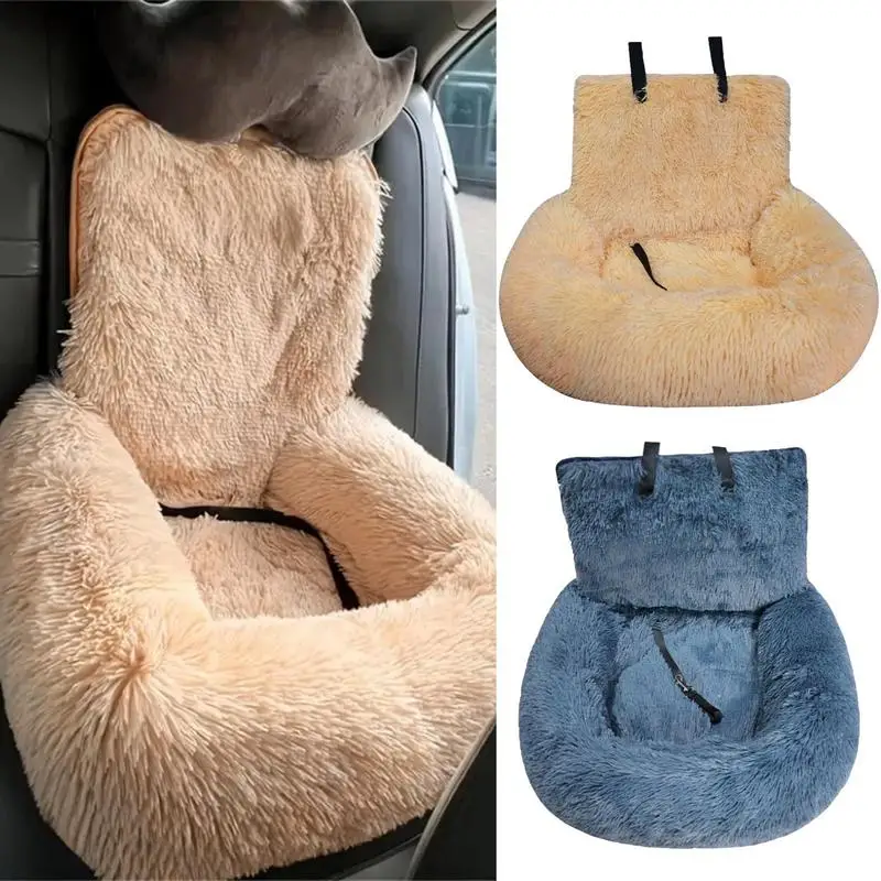 Soft Detachable Dog Booster Seat Cushion Cotton Dog Cat Traveling Bed Car Dog Kennel Washable Pet Mat With Leash And Strap