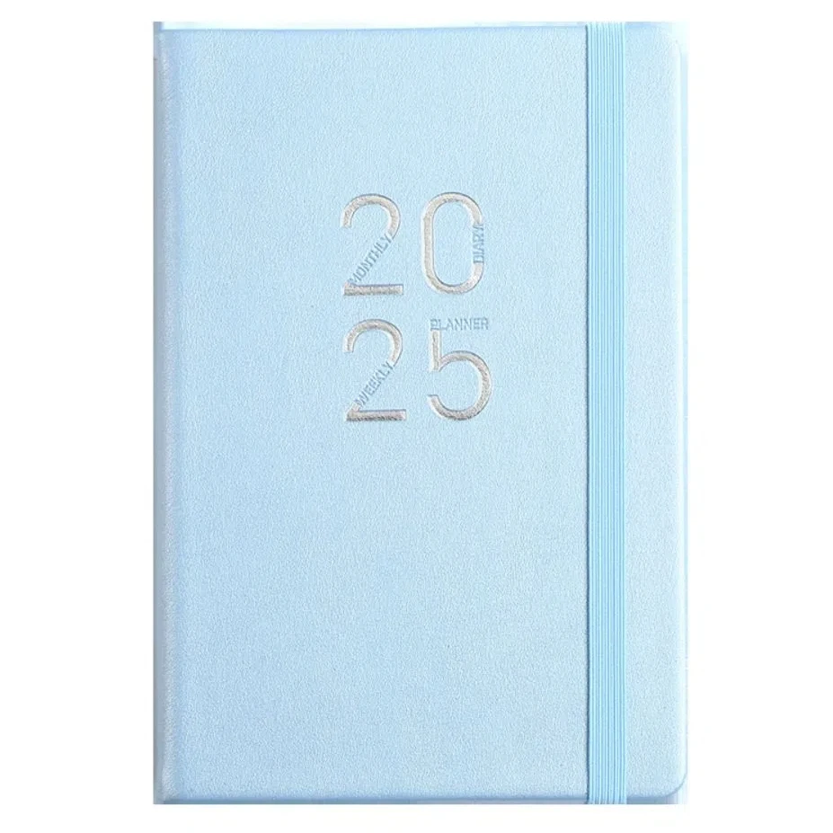 

A5 Sketchbook 2025 Planner Notebooks 312 Pages 5 Colors Business Note Book Leather Surface with Strap Schedule Journals