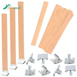 10pcs 13cm Wooden Candles Wick With Sustainer Tab Candle Wick Core For DIY Candle Making Supplies Handmade Soy Parffin Wax Wick