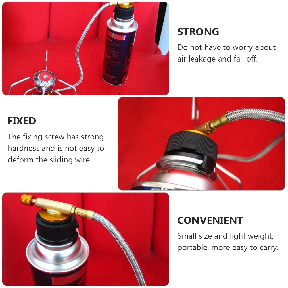 

Split Stove Connector Head Gas Bottle Transfer Nozzle Durable Propane Tank Adapter Stove Burner Adapter Furnace Converter