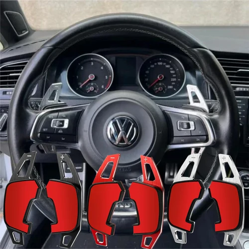 Paleta de cambio de volante de coche, pegatina de palanca de cambios extensible para VW Golf 7 7,5 GTI MK7 GTE GTD RLINE Volkswage Polo Scirocco Jetta GLI