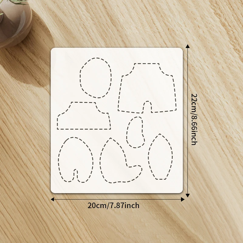 YOMDID 1pc Cute Big-Eared Elephant Quilting Template, DIY Elephant Pattern, Sewing Template, Reusable PET Template view 6