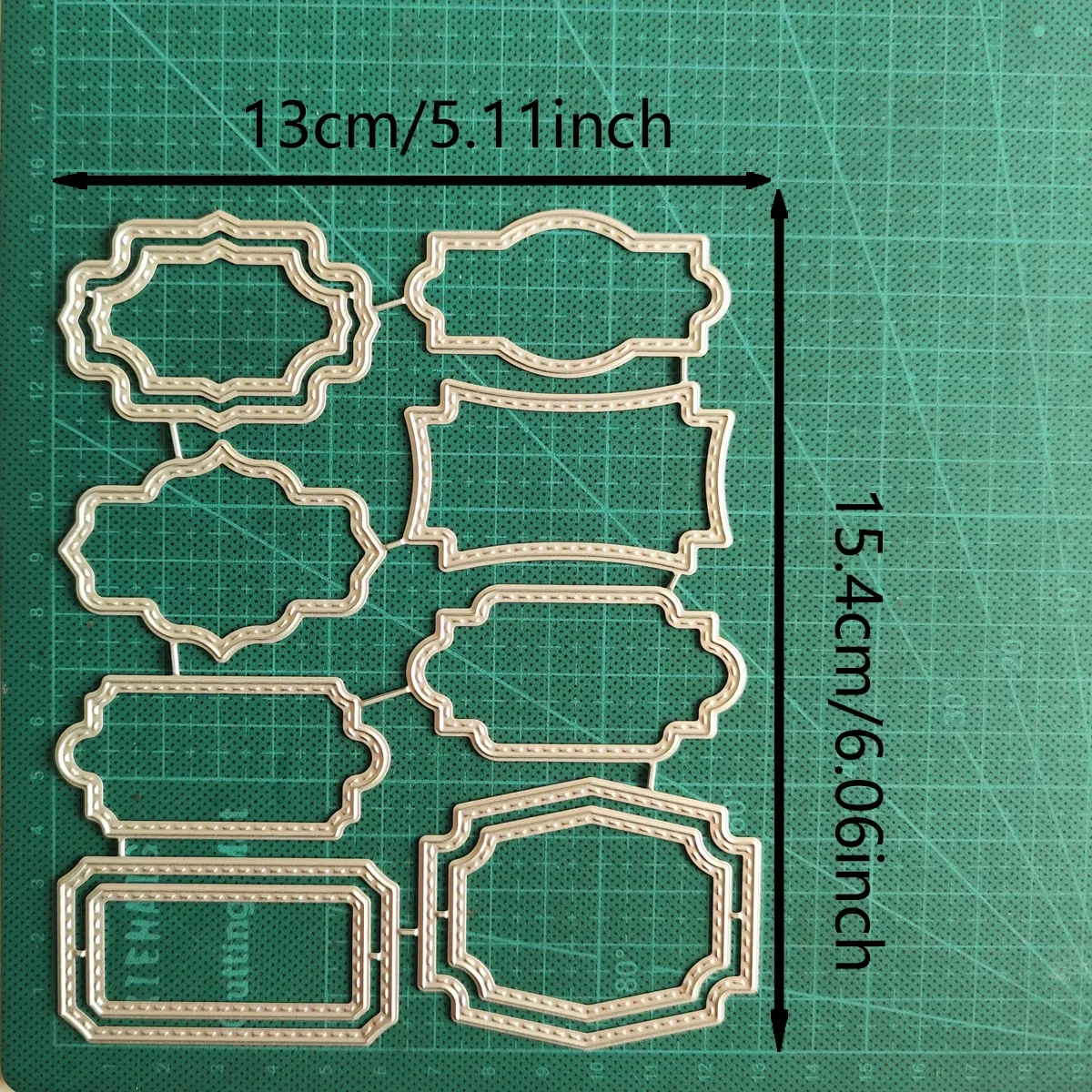 Mehrere Vintage-Etikettenrahmen Metall-Stanzformen Unregelmäßiger Rand DIY Scrapbooking Karten Bastel-Stanzformen – Detail 5