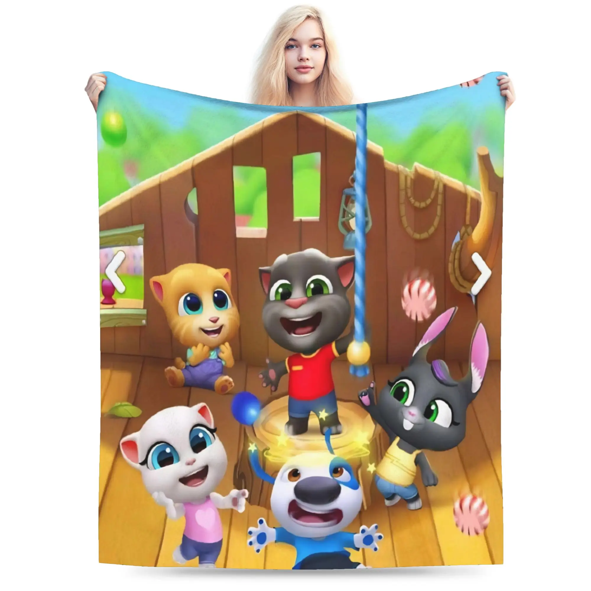 Stylish T-Talking T-Tom And F-Friends Blanket Super Soft Coral Fleece Plush  Cozy Throw Blanket Machine Washable