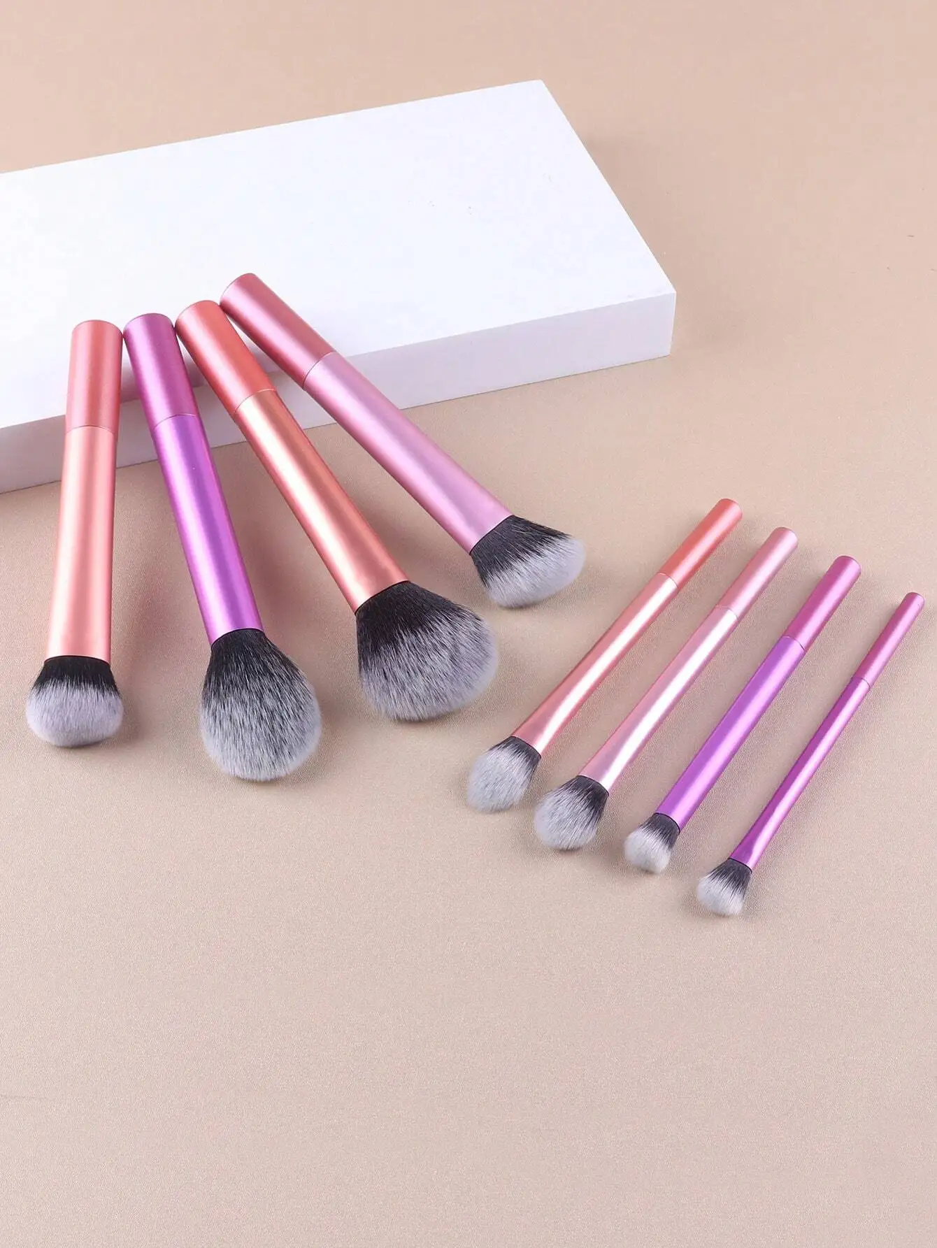 8pcs Multifunctional Cosmetic Brush Set - Powder, Blush, Foundation, Eye Shadow, Blending, Contour Brushes