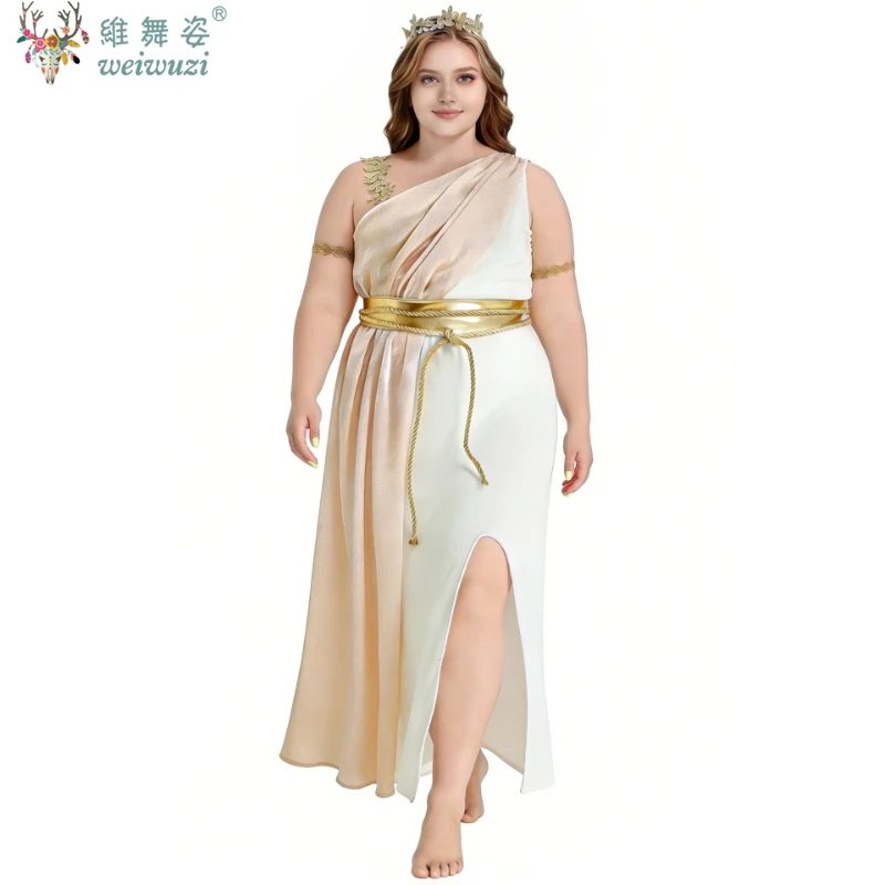 

Plus Size Female Greek Goddess Dress Cosplay Costume Ancient Muse Medieval Costume Egyptian Cleopatra Athena Halloween Outfit
