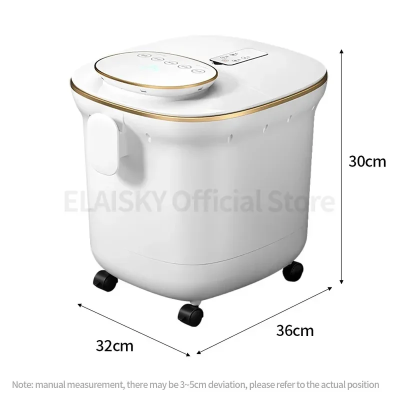 Foot Hydromassage Bathtub with Hot Bubbles Digital Temperature Control Motorized Massage Relaxing Pedicure Tub for Home Use
