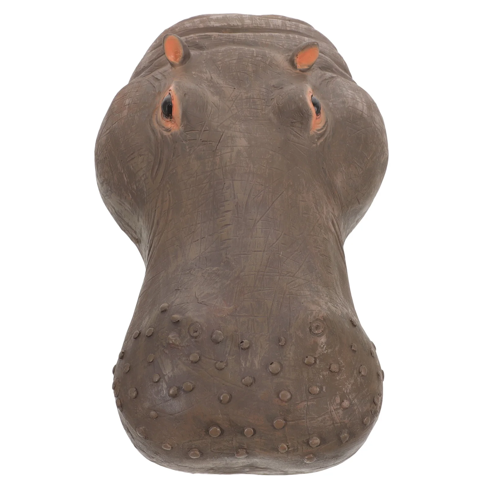 

Simulation Hippo Head Decor Resin Floating Hippo Head Safe Durable Garden Lawn Balcony Fish Tank Ornament Resin Animal Ornament