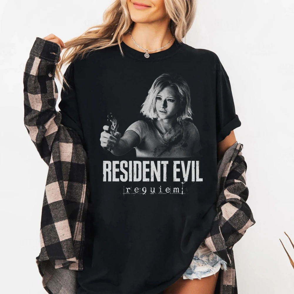 Resident Evil Requiem Grace Ashcroft Shirt Leon S Kennedy Victor Gideon Graphic Short Sleeve Women Men for Spring Summer