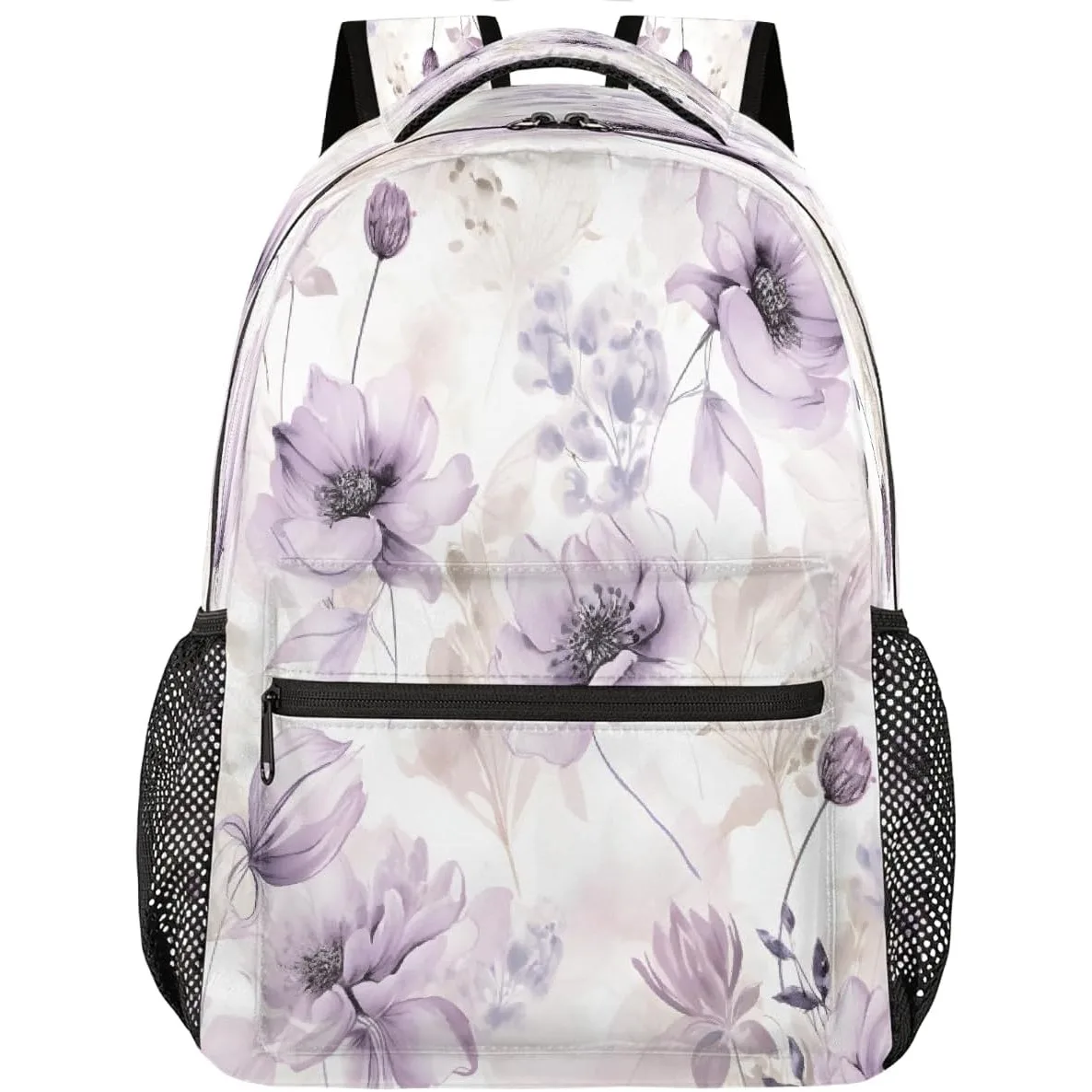 

Рюкзак с акварельными фиолетовыми цветами, рюкзаки для ноутбука, повседневная дорожная сумка для колледжа, походный рюкзак для женщин и мужчин
