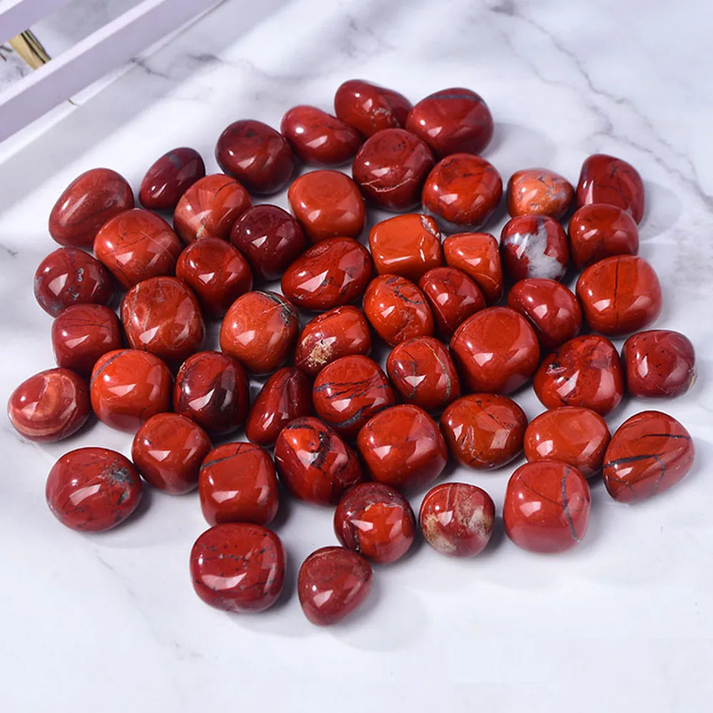 Natural Red Jasper Tumbled Stones Polished Healing Crystals Energy Gemstones for Home Decor Meditation Reiki Bulk Wholesale