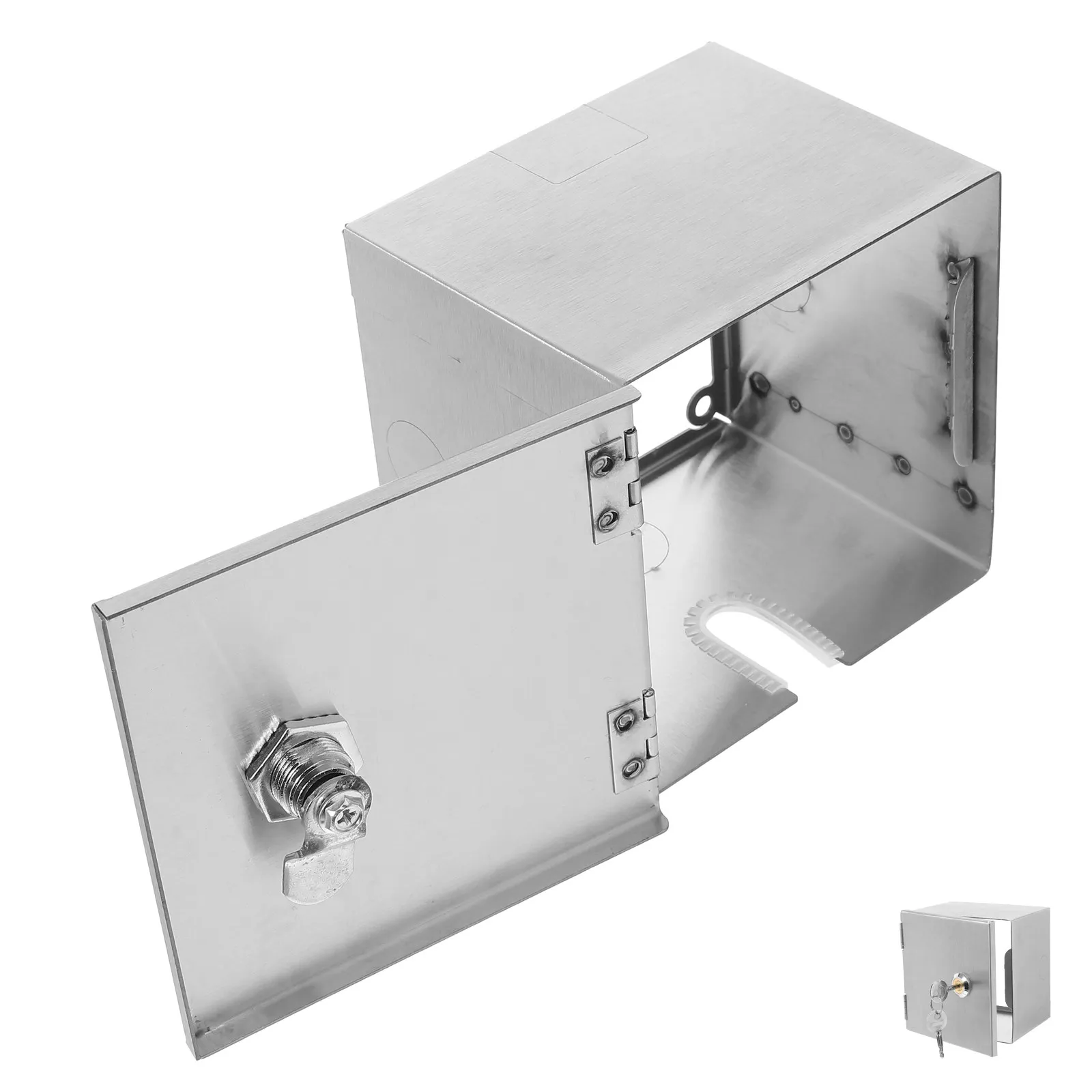 

Waterproof Electrical Outlet Box Electric Car Charging Socket Protector Cover Wall Mounted Stainless Steel Outdoor Use