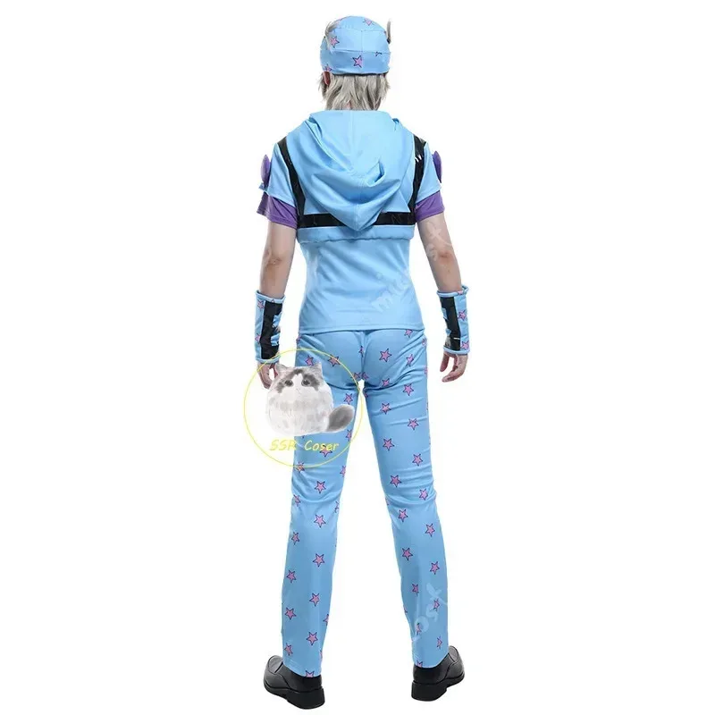 조니 조스타 조조의 기묘한 모험 코스프레 의상 애니메이션 스틸 볼 런 유니폼 모자 할로윈 슈트 성인용;8,k'5;h.