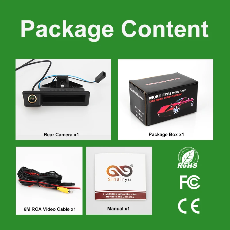 170 ° Samochodowa kamera cofania AHD 1080P do BMW E60 E39 E90 E82 E61 X1 E84 X5 E70 E92 E91 serii 3/5 E88 E93 X6 Night Vision
