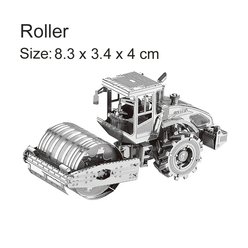 Engineering vehicle 3D Metal Puzzle model Roller Mixer Truck bulldozer KITS Assemble Jigsaw Puzzle Gift Toys For Children