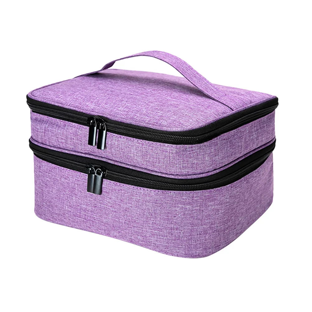 

Polish Organizer Bag Large Capacity Essential Oil Bag Double Layer Storage Pouch For Travel Essential Oils Cosmetics