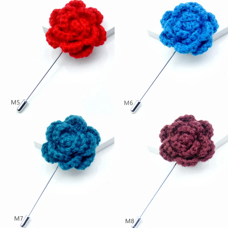 Handmade Fabric Flower Brooches Men/Women Brooch Pins Suits Decoration Lapel Pins For Men Brooch for Suits Accessories