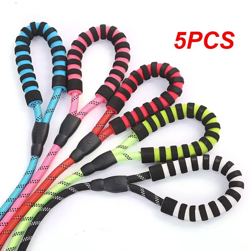 

5PCS New Integrated Adjustable Explosion-Proof Reflective Dog Traction Rope P Chain Pet Rope Medium And Large Dogs Dog Supplies