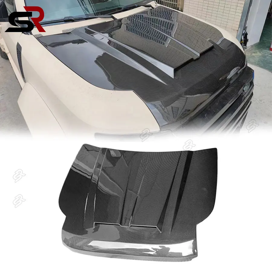 Suitable For Land Rover Defender 90 110 2020 Carbon Fiber Car Front Bumper Engine Hood Bonnet Vent Cover Parts Upgrade Body kit