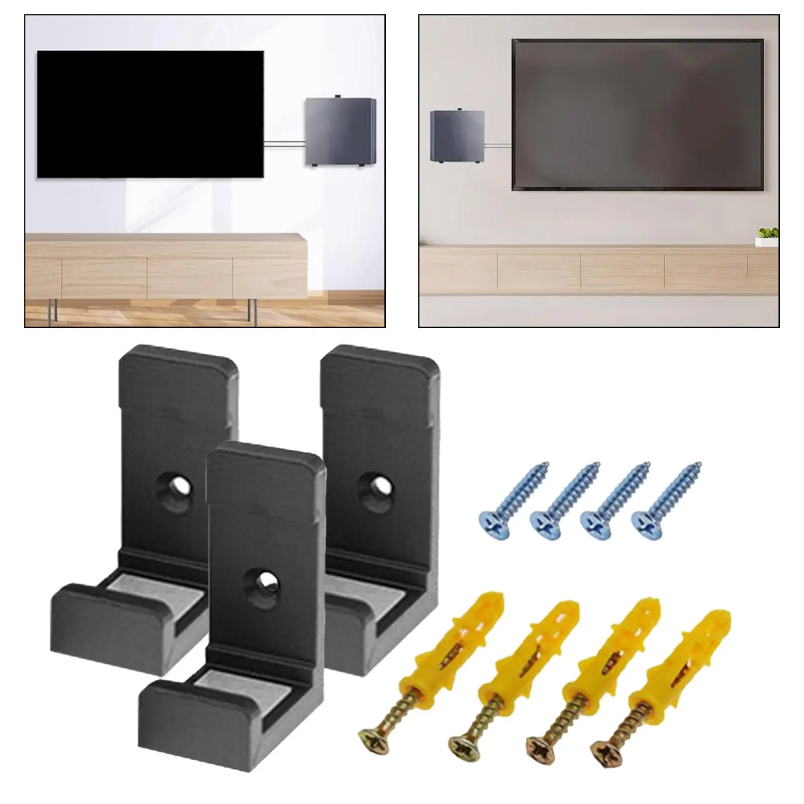 3 шт. настенный кронштейн для консоли, игровые аксессуары, ударопрочный держатель для контроллера, подставка для консоли для настенного телевизора, задняя полка для стола