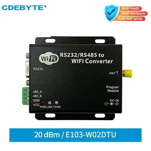 2.4GHz UART-WiFi Server RS232/RS485 to WiFi CC3200 20dBmTCP/IP Network AP SMA-K E103-W02DTU CDEBYTE Wifi Data Transceiver