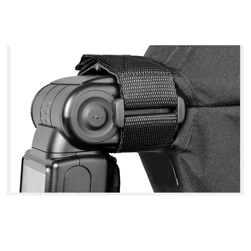 AAAEL-2X العالمي 44 سنتيمتر فلاش مستدير سوفت بوكس المحمولة طوي نمط Speedlite الناشر عاكس حزام ل فلاش الكاميرا
