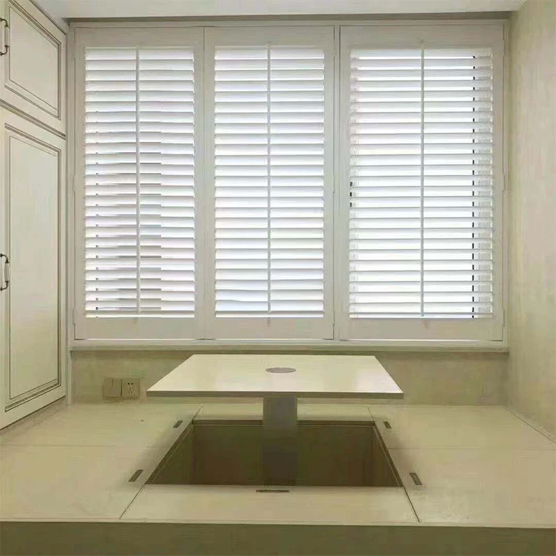 Manufacture Custom Size Waterproof Interior Window Shutters Exterior Plantation Shutters PVC Window Shutters Blind