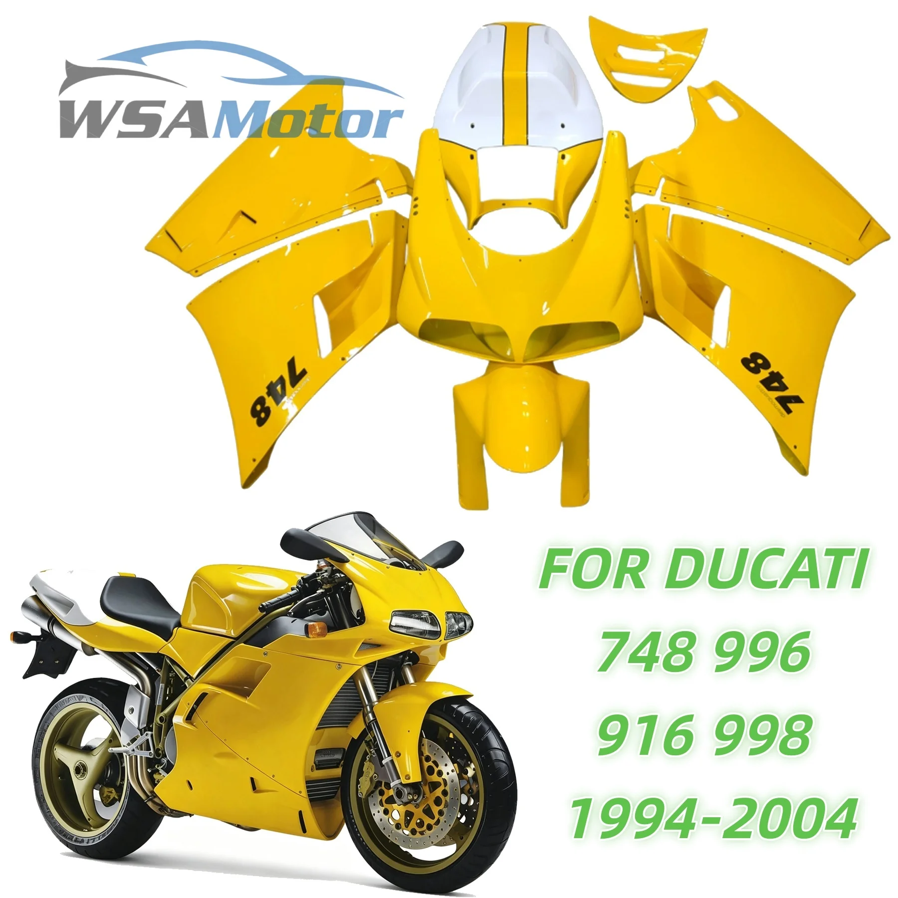 Motorcycle Fairings Kit Fit For Ducati 748 916 996 998 1994 - 2004 Full Fairings Set Bodywork ABS Panel Body Kit