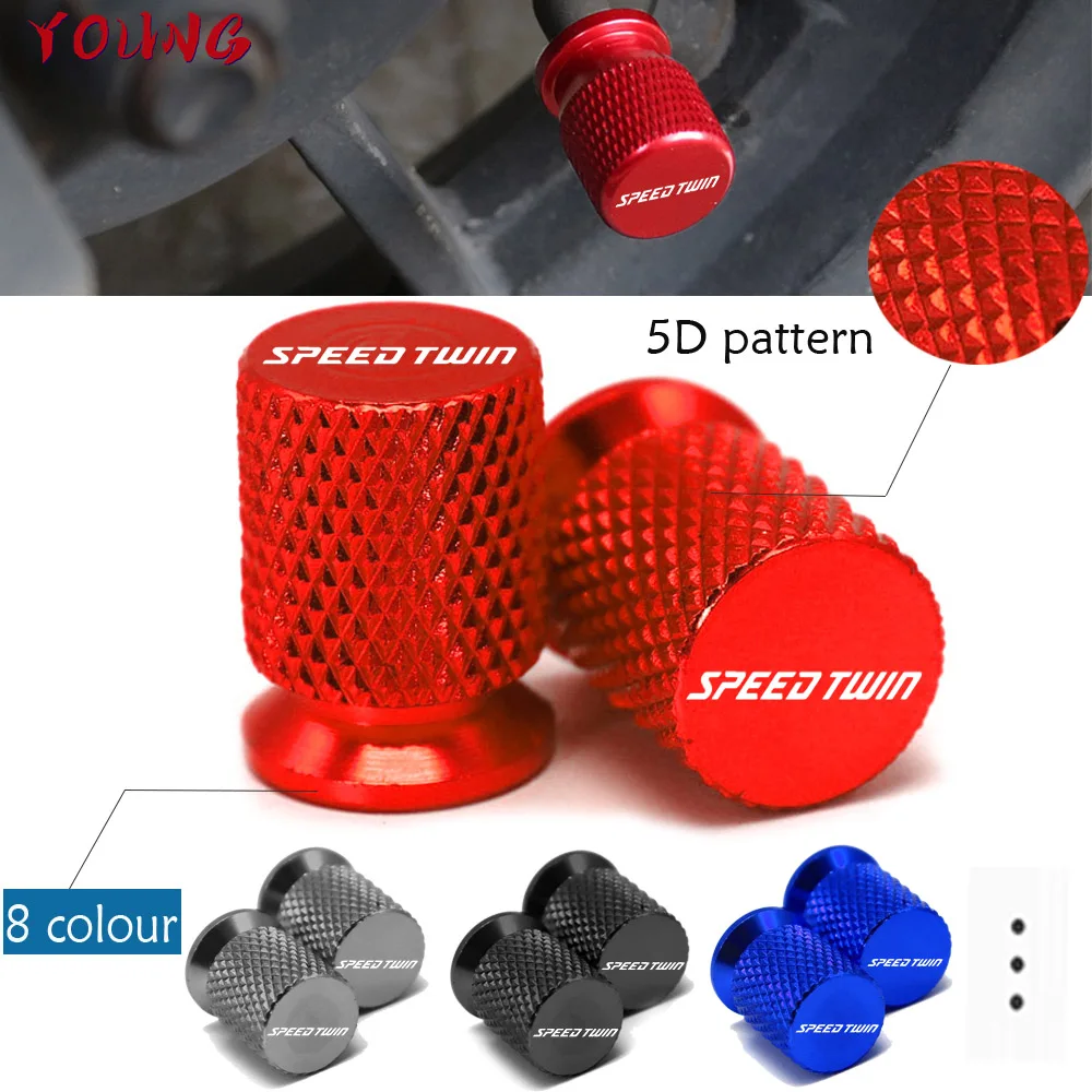 For Speed Twin SpeedTwin Thruxton 1200 R Street Cup 2016-2024 Motorcycle Accessories CNC Wheel Tire Valve Cap Air Port Stem Caps