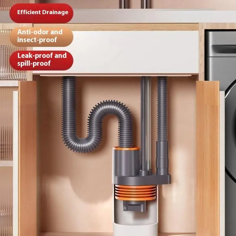 

1 шт. универсальное уплотнительное кольцо 5 в 1, адаптер для сливной трубы для раковины, многофункциональный адаптер против запаха, кухонная раковина, канализационная ветка