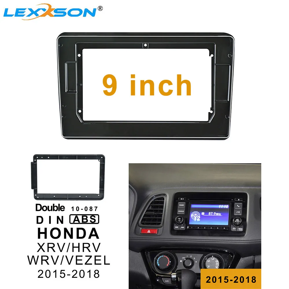 

9 Inch Car Fascia For HONDA XRV / HRV / WRV / VEZEL 2015-2018 Double Din Car Radio Dvd Frame Dashboard Install Panel Dash Kits