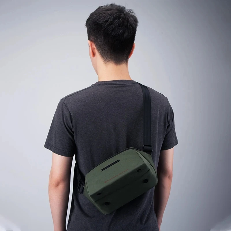 Kingsons-Bolso de pecho con esterilización UV, bolsa de viaje para exteriores, bolso multifuncional para hombre, bolso de hombro, bandolera, bolsa cruzada verde