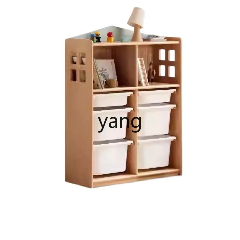 

LTT all solid wood bookcase modern simple toy storage locker household floor bookshelf