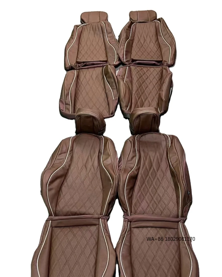 

Custom Made Car Seat Cover for 7 Seaters Luxury Genuine Leather Original Fit Seat Kits for GLS