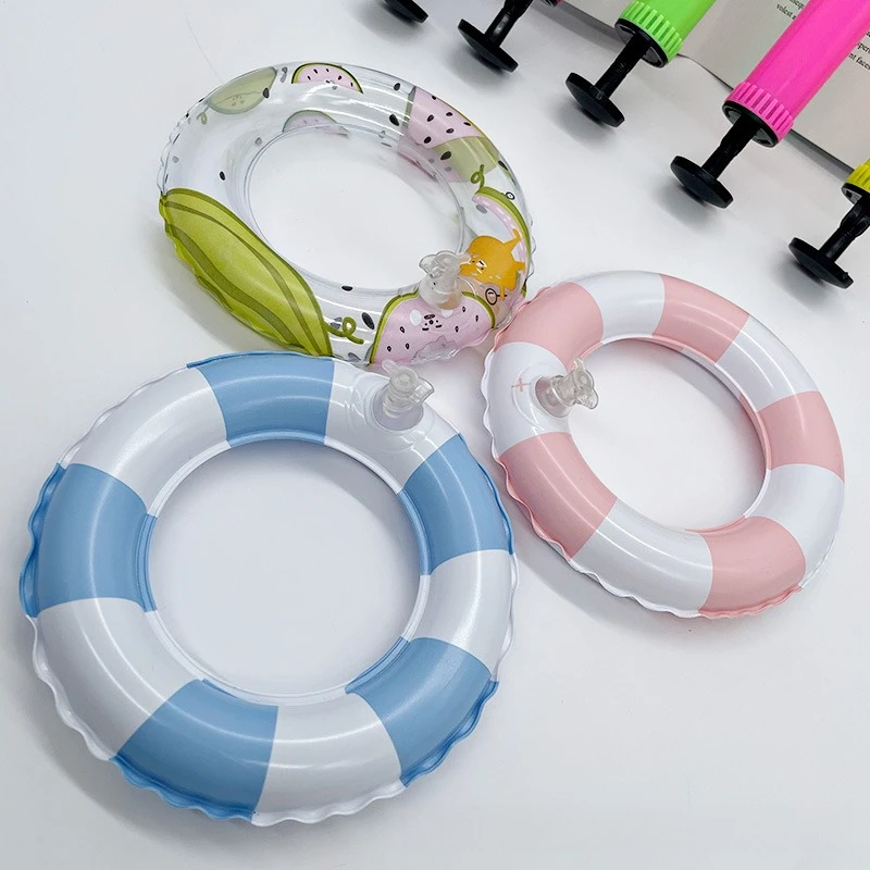 1PC Small swimming circle toy Ice cream cup holder Milk tea cup holder  Inflatable watermelon mini swimming ring