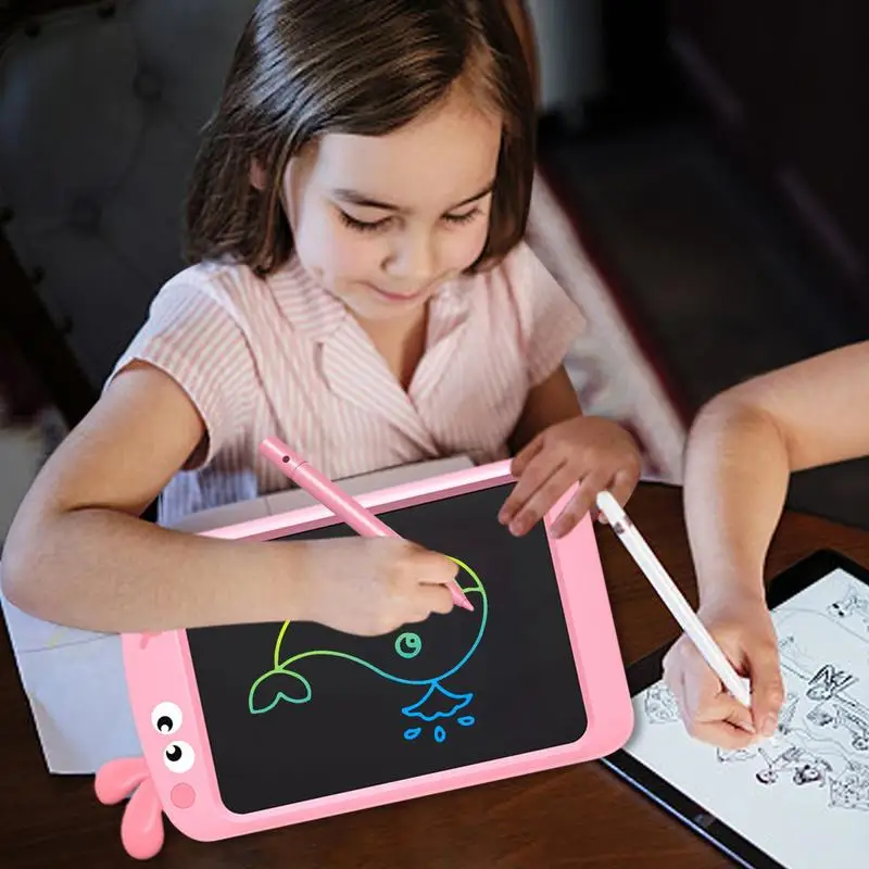 Tablette d'Écriture LCD Colorée pour Enfant, 10 Pouces, Effaçable, avec Fonction de Verrouillage, Planche à Dessin, Jouet, Bas