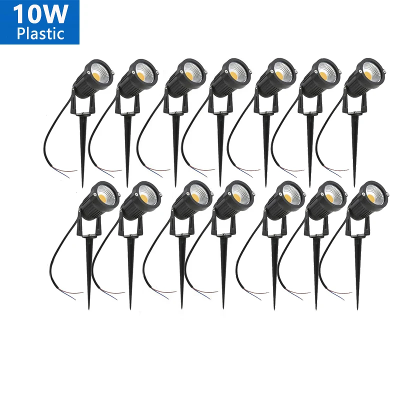 Lampe LED imperméable conforme à la norme IP65, spot lumineux, éclairage d\'extérieur, idéal pour une pelouse, un jardin ou un sentier, 10/5W,