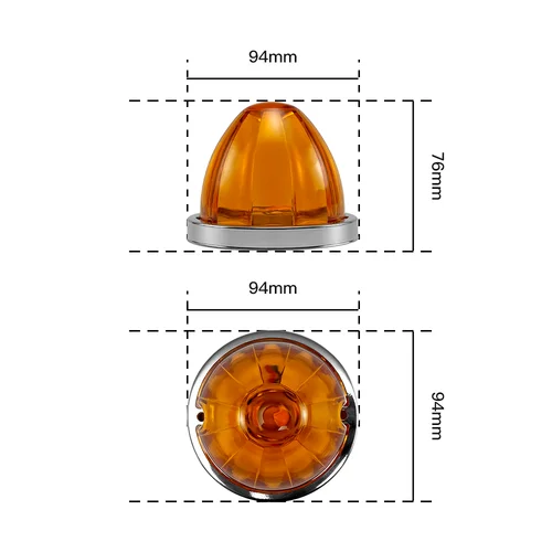 Imagen 2 del producto Luces LED de sandía, indicador lateral, señal de giro, lámpara de freno, semirremolque, remolque, luces de rueda brillantes para camión, 2 uds.