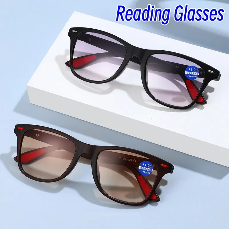 

Anti Blue Light Bifocal Reading Glasses Women Men Far and Near Presbyopia Sunglasses Unisex Gradient Clear Lens Outdoor Eyewear