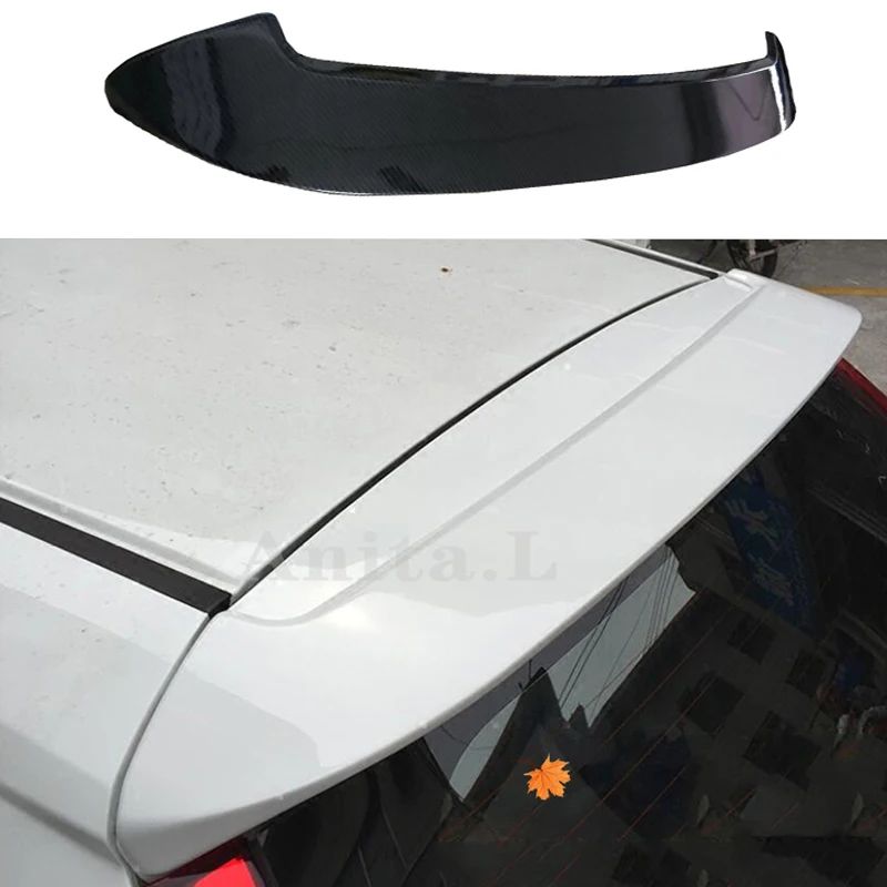 

For 2014-2019 Honda Jazz Fit Gk5 Rear Roof Window Lip Spoiler Tail Wings High Qualit ABS Plastic Car Tuning Body Kit Accessories