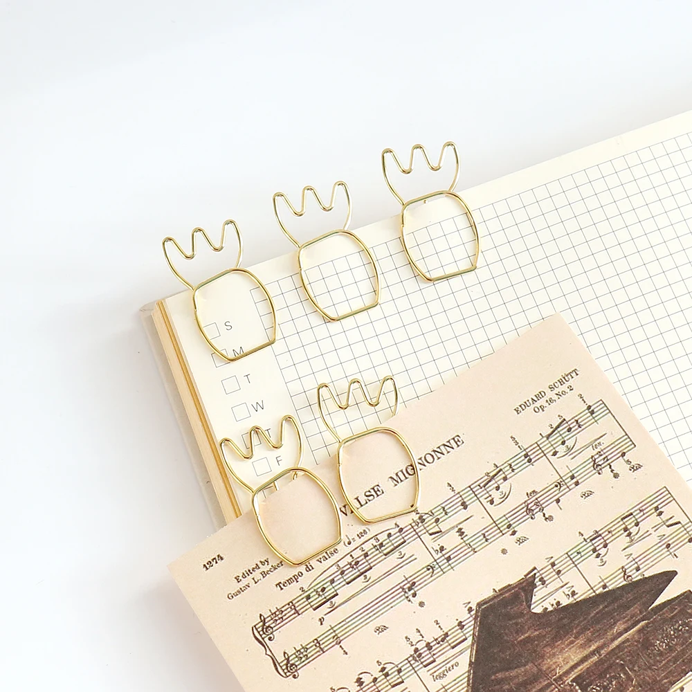 10pcs Creative pineapple Note Shaped Creative File Clamp Paper Clip Bookmark Holder Paper Decorative Clip for Office School Home