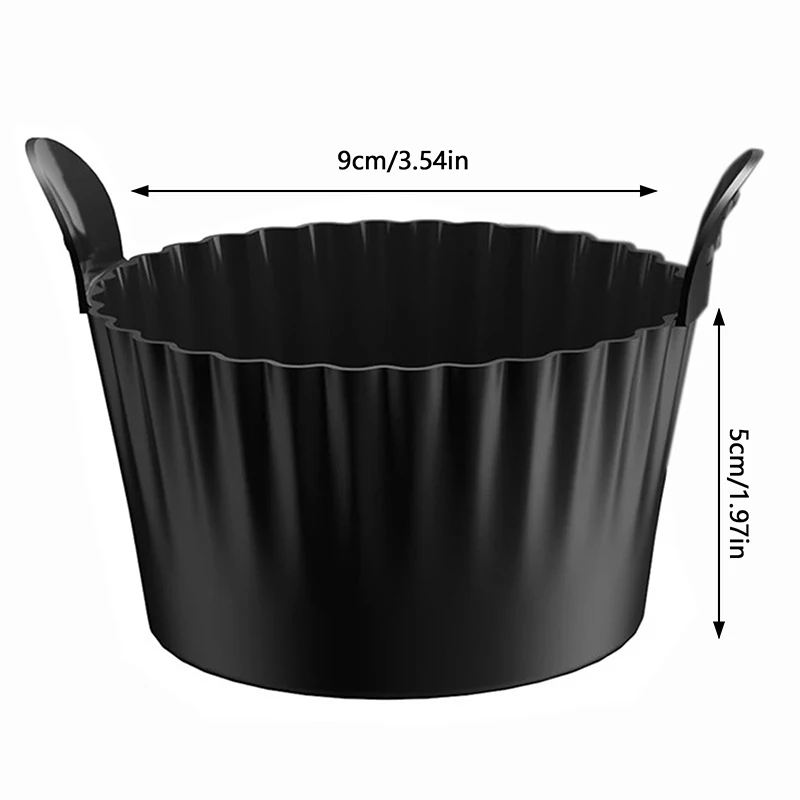 4Pcs Air Fryer Silicone Egg Poacher Cups Silicone Egg Cooker Mold Baking Custard Tart Pie Desserts Egg Poaching Maker