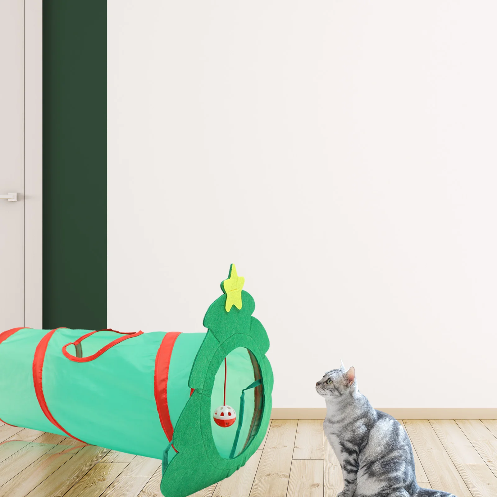 Cat Tunnel Pet Supplies Direct Foldable Channel Christmas Toys Tunnels Polyester Sleeping Nest Bed Plaything