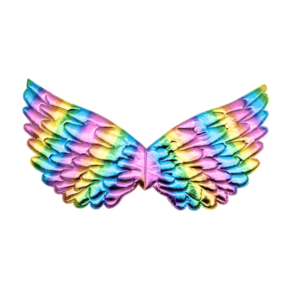 Girls Boys Birthday Unicorn Party Photography Props Rainbow Angel Wings Kids Cosplay Supplies New Born Baby Shower Decorations