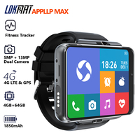 LOKMAT APPLLP MAX 4G Smart Watch Phone 4GB+64GB 2.88-inch Full Touch 5MP+13MP Camera Video Chat Wifi Sports Smartwatch Men Women