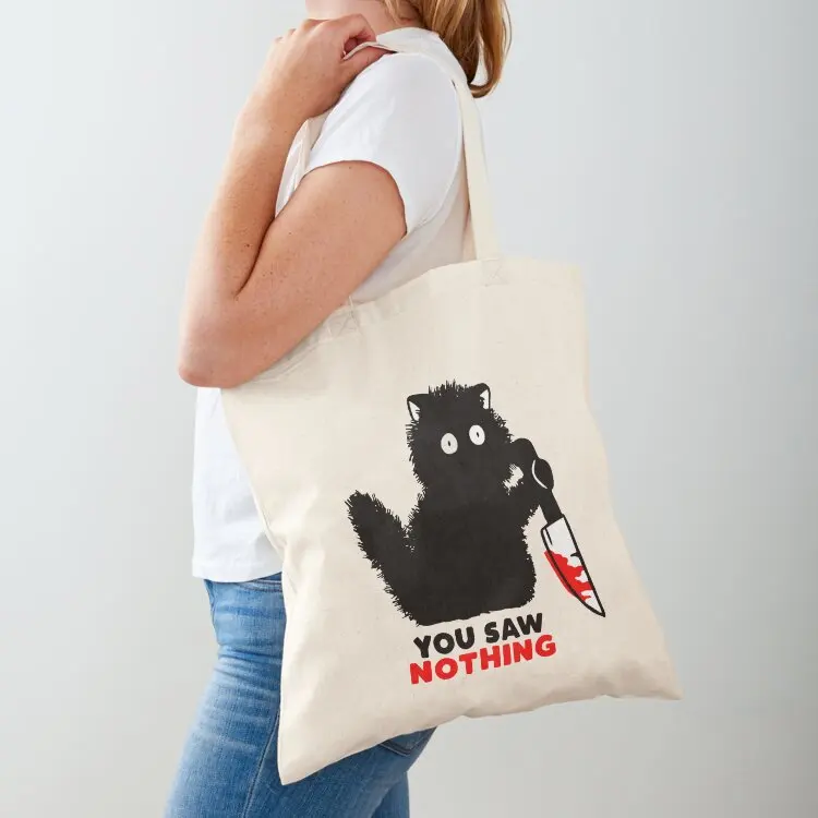 

Black Cat - You Saw Nothing Tote Bag bags woman 2025 bag luxury women the tote bag Shopping bags