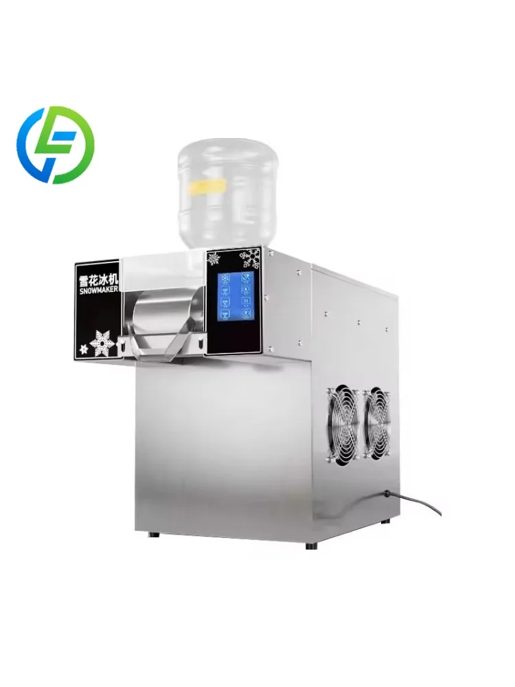 Customize 750W Commercial Snowflake Ice Machine 120kg Daily Output Refrigerant Air Cooled 9CM Roller Bingsu Maker Auto Clean