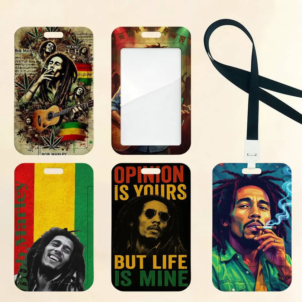 Singer B-Bob Marley Card Holder Student ID Case Daily Use Subway Commute Work Cover Office School Bus Protector