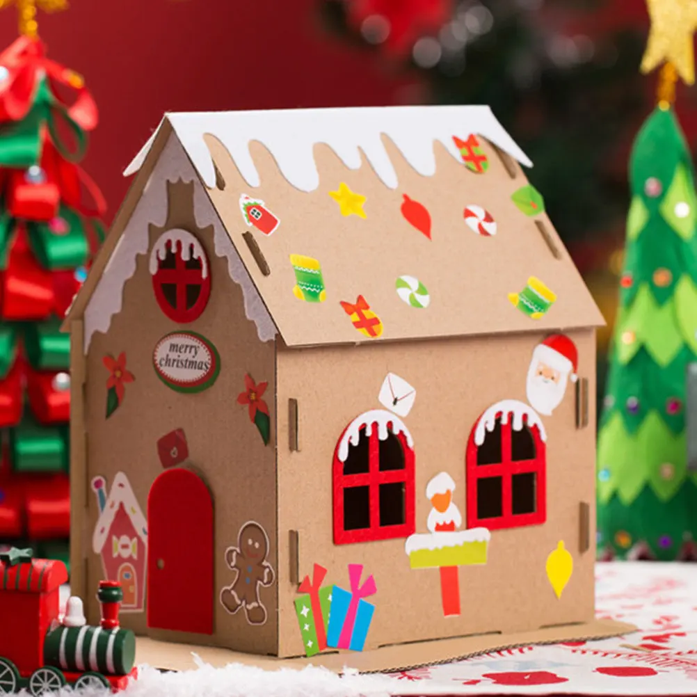 Christmas DIY Cardboard Cookie Cutters Craft Kit – Odorless, Fade-Resistant, Tactile Festive Decoration