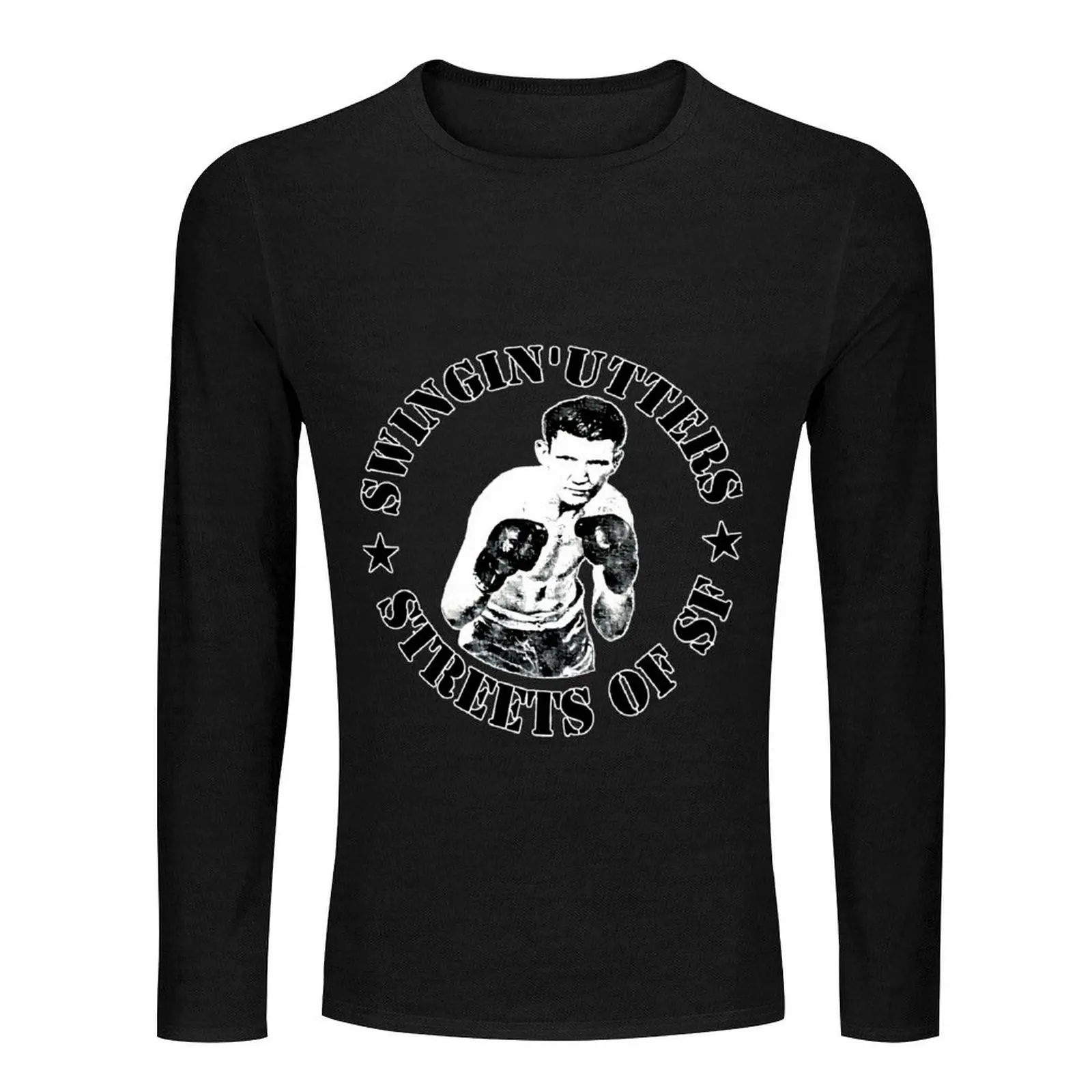 American Punk Rock Band Swingin Utters Streets Of Sf Long T-Shirt black t shirts mens t shirts casual stylish